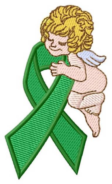 Picture of Angel Ribbon Organ Donor Machine Embroidery Design