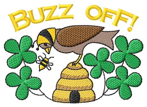 Buzz Off Busy Bee! Machine Embroidery Design