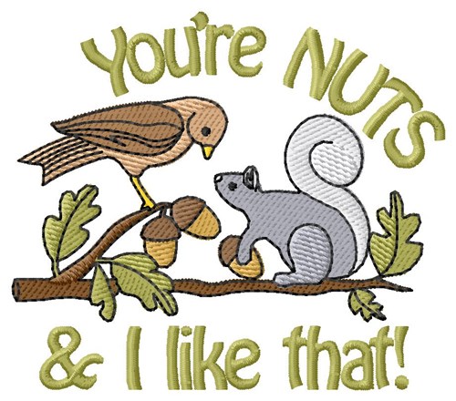Nuts About You! Machine Embroidery Design