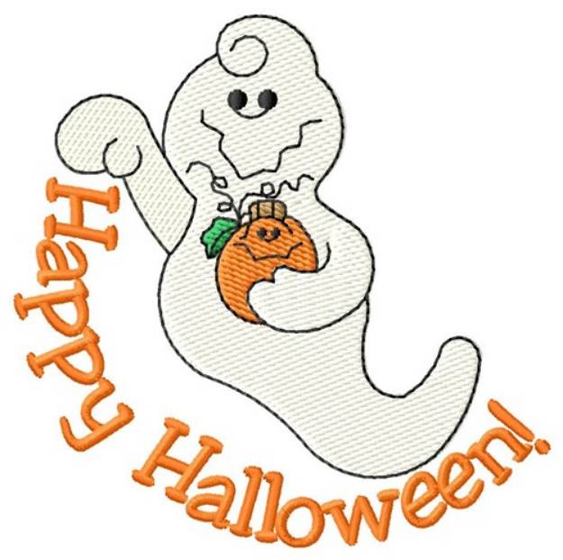 Picture of Happy Halloween Ghost! Machine Embroidery Design