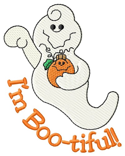 Boo-tiful Ghost Machine Embroidery Design