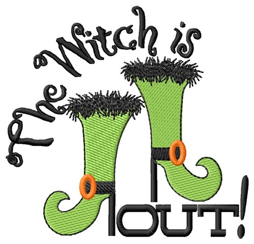 Witch Is Out! Machine Embroidery Design