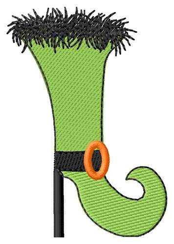 Witch Boot Machine Embroidery Design