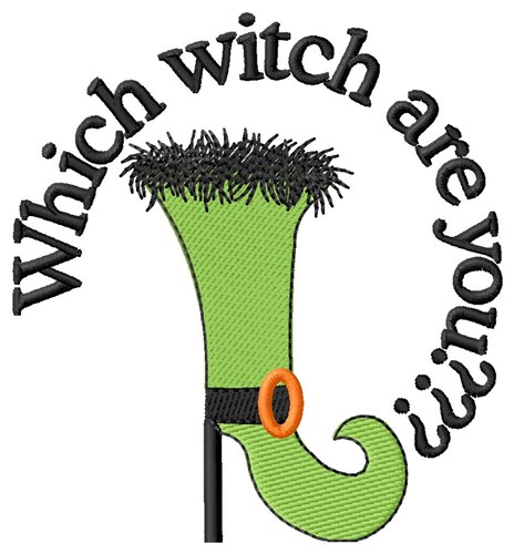 Halloween Witch Shoe Machine Embroidery Design