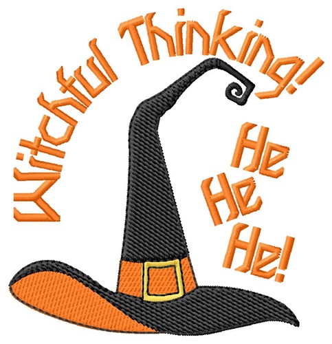Witchful Thinking Halloween Machine Embroidery Design