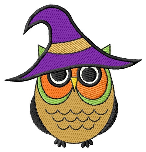 Halloween Owl Machine Embroidery Design