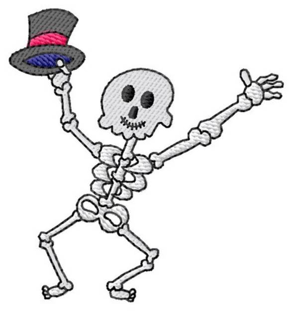 Picture of Halloween Skeleton Machine Embroidery Design