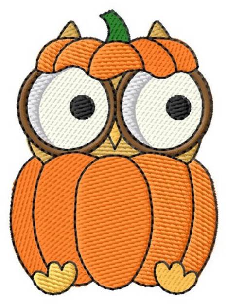 Picture of Jack O Lantern Owl Machine Embroidery Design