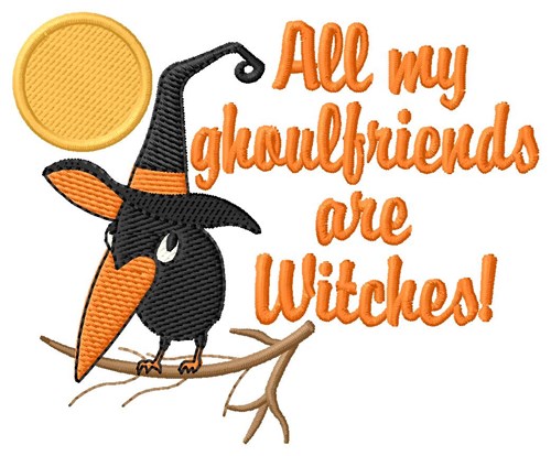 Witchy Ghoulfriends Machine Embroidery Design