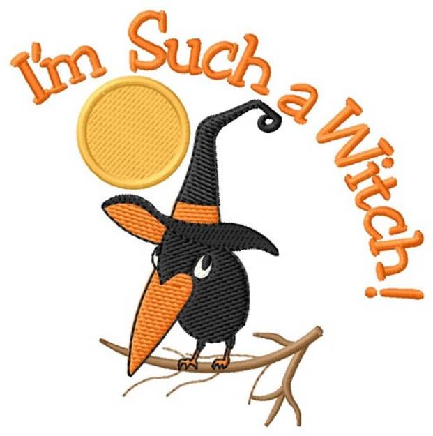 Picture of Happy Halloween Crow Machine Embroidery Design