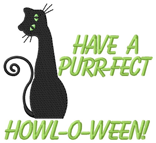 Purr-Fect Howl-o-ween Machine Embroidery Design