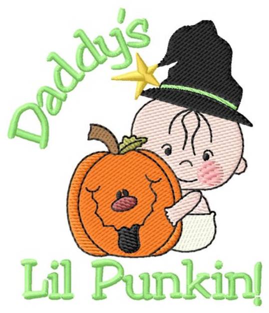 Picture of Daddys Lil Punkin! Machine Embroidery Design