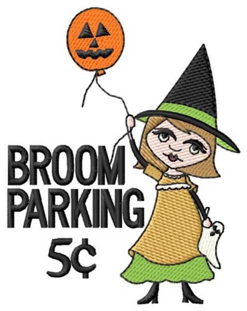 Picture of Broom Parking 5c Machine Embroidery Design