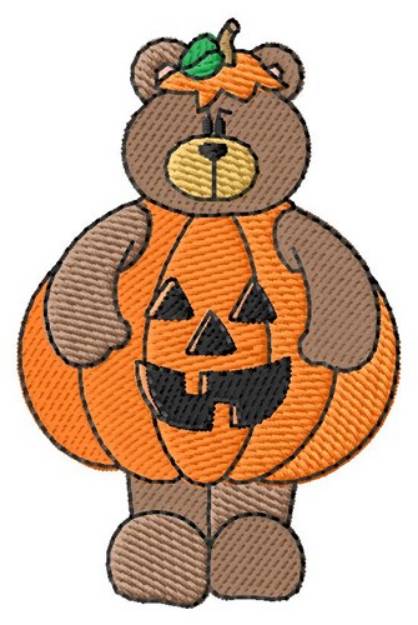 Picture of Halloween Pumpkin Teddy Machine Embroidery Design
