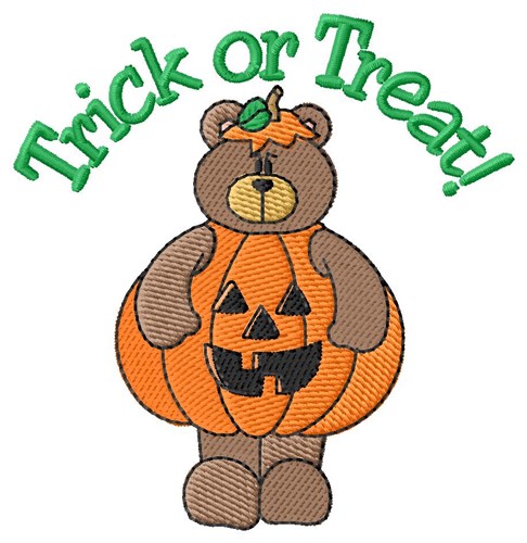 Trick Or Treat Teddy! Machine Embroidery Design