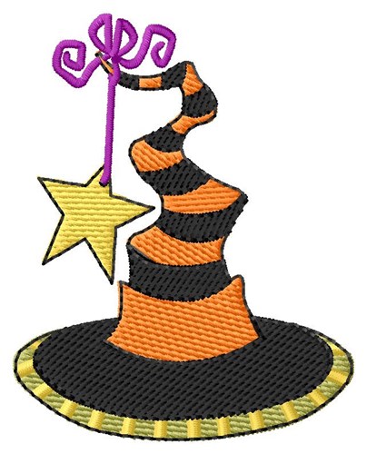 Witchs Hat Machine Embroidery Design