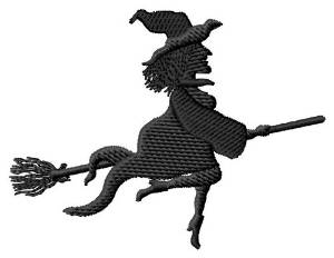 Picture of Witch Silhouette Machine Embroidery Design