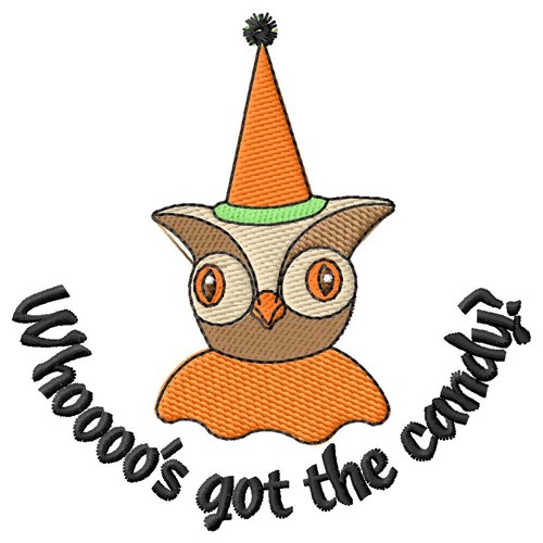 Spooky Halloween Owl Machine Embroidery Design