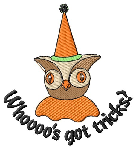 Trick Or Treat Owl! Machine Embroidery Design