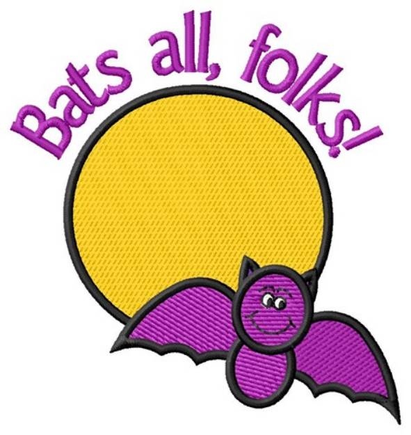 Picture of Batty Halloween Machine Embroidery Design