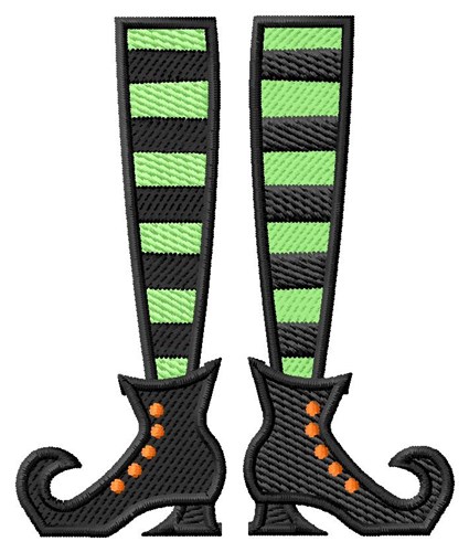 Witch Shoes Machine Embroidery Design