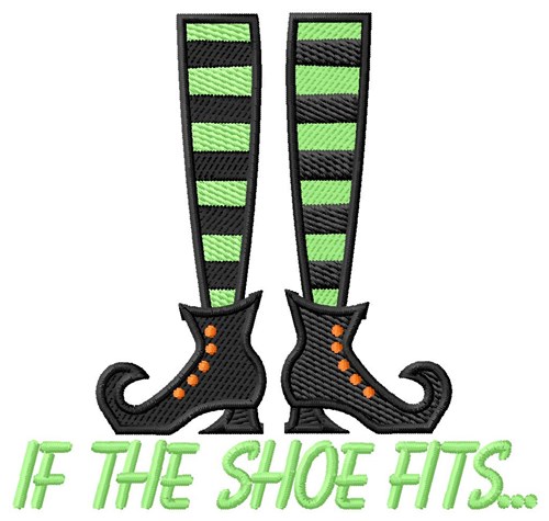 Halloween Witch Shoes Machine Embroidery Design