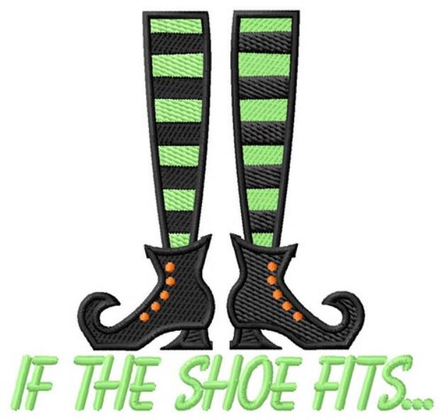 Picture of Halloween Witch Shoes Machine Embroidery Design