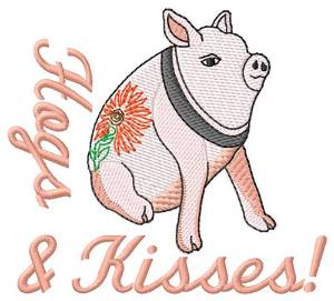 Picture of Hogs & Kisses! Machine Embroidery Design