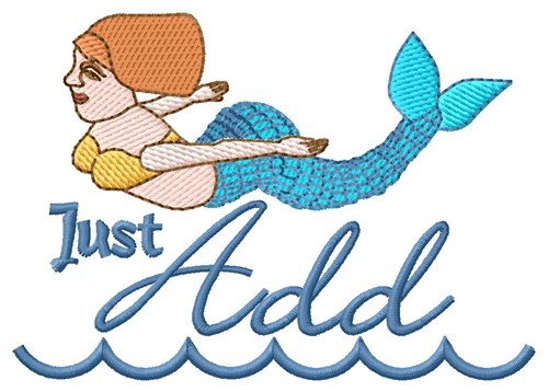 Surreal Mermaid Machine Embroidery Design