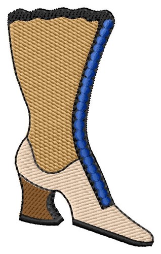 Knee High Boot Machine Embroidery Design