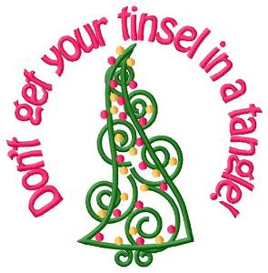 Picture of Merry Xmas Tree Machine Embroidery Design