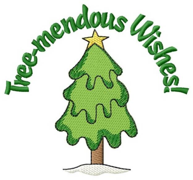 Picture of Tree-mendous XMas Wishes! Machine Embroidery Design