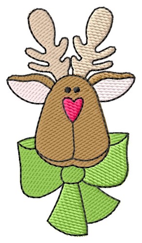 Reindeer Face Machine Embroidery Design