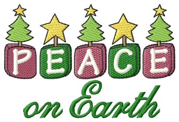 Picture of Peace On Earth Xmas Machine Embroidery Design