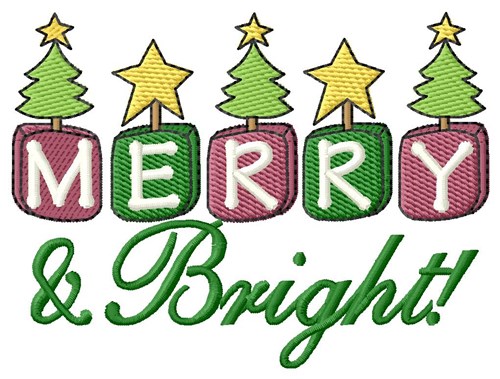 Merry & Bright Xmas! Machine Embroidery Design