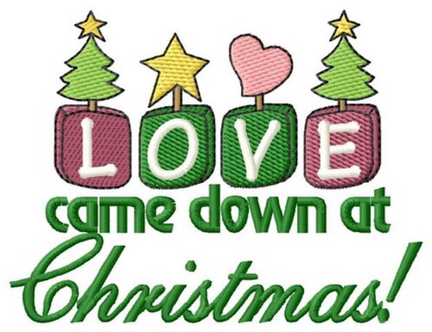 Picture of Love Peace Xmas Machine Embroidery Design