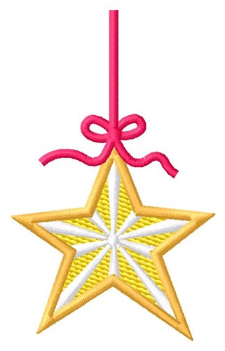 Christmas Star Ornament Machine Embroidery Design
