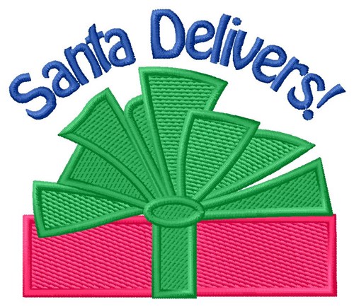 Santa Delivers Machine Embroidery Design
