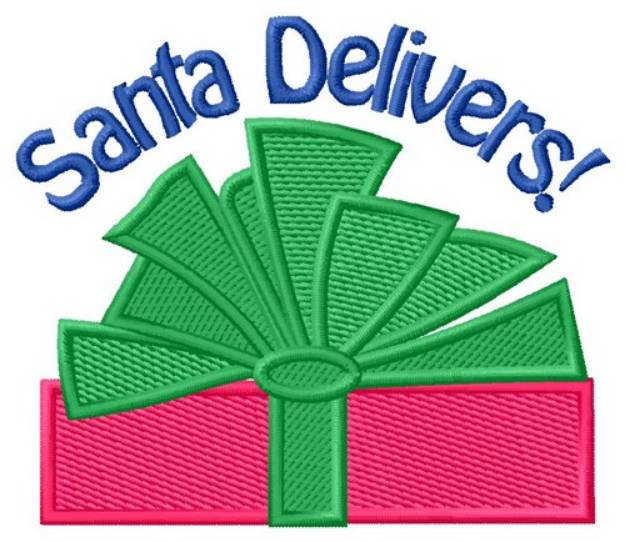 Picture of Santa Delivers Machine Embroidery Design