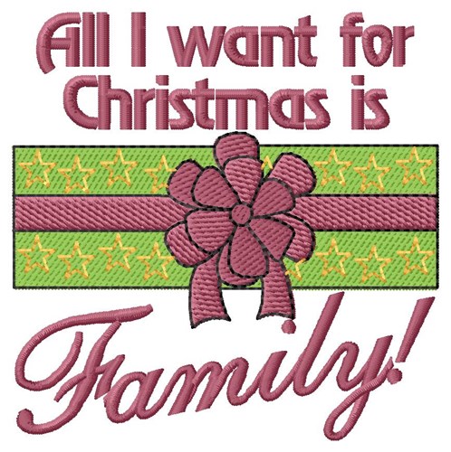 Christmas Is About Family Machine Embroidery Design