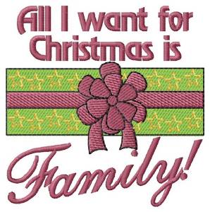Picture of Christmas Is About Family Machine Embroidery Design