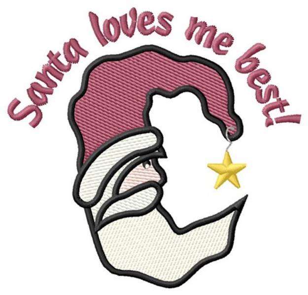 Picture of Santa Loves Me Best! Machine Embroidery Design