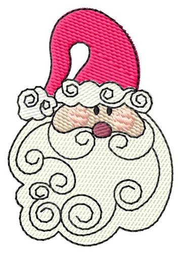 Santa Face Machine Embroidery Design