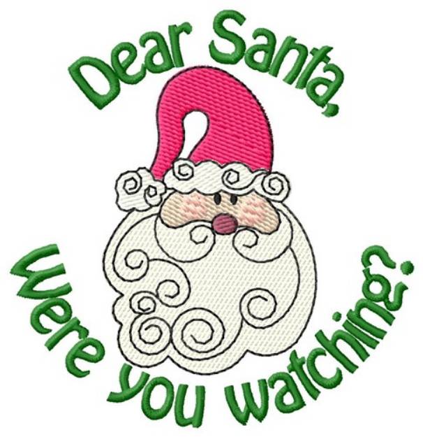 Picture of Santas Making A List Machine Embroidery Design