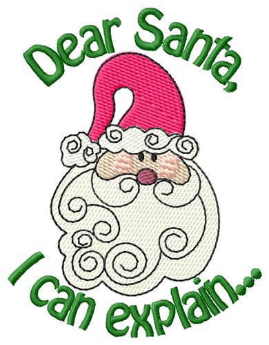 Santas Naughty List Machine Embroidery Design