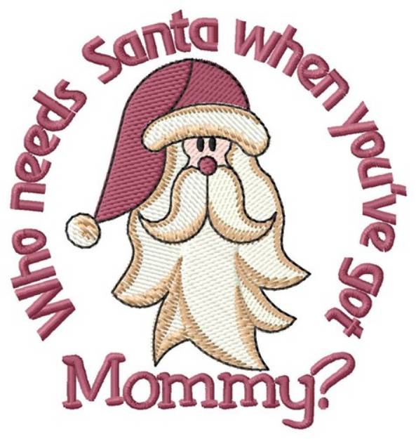 Picture of Mommy Is My Santa Machine Embroidery Design
