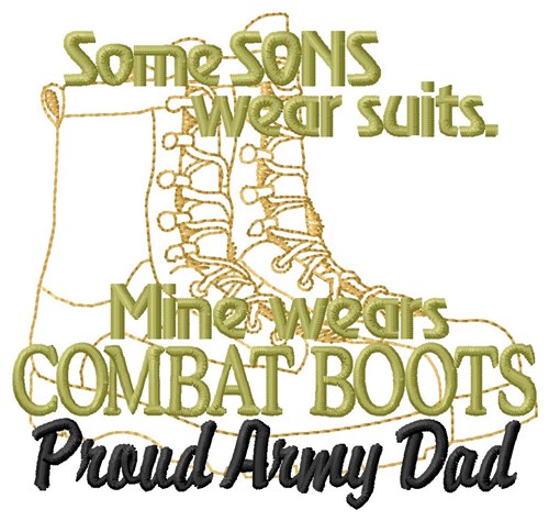 Army Dad Machine Embroidery Design