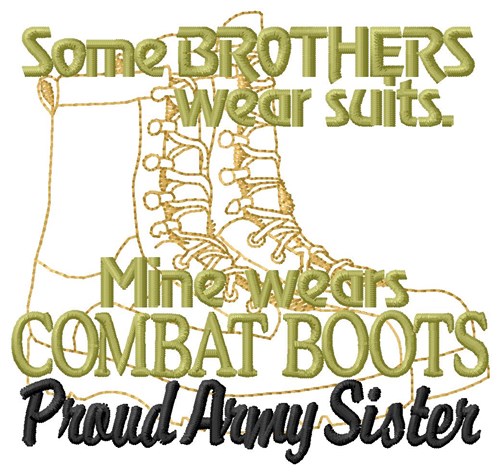 Army Sister Machine Embroidery Design
