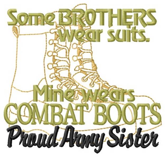 Picture of Army Sister Machine Embroidery Design