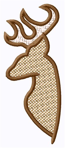 Deer Head Silhouette Machine Embroidery Design